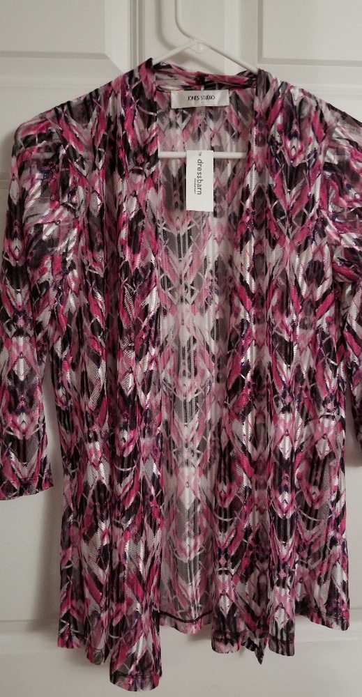 Jones Studio Dressbarn mesh cardigan